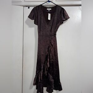 Francesca's Collections Dark Brown Maxi Dress